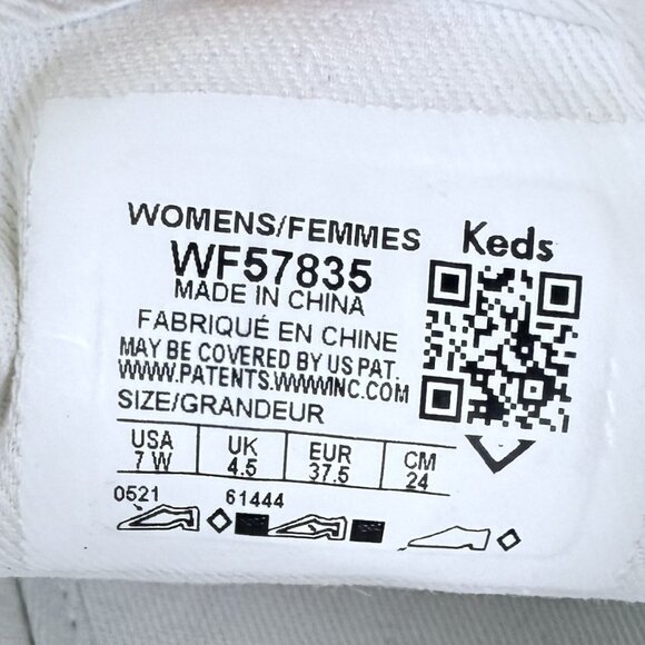 Keds X Kate Spade New York White Champion Glitter Sneakers, Size 7 Wide - Picture 5 of 5